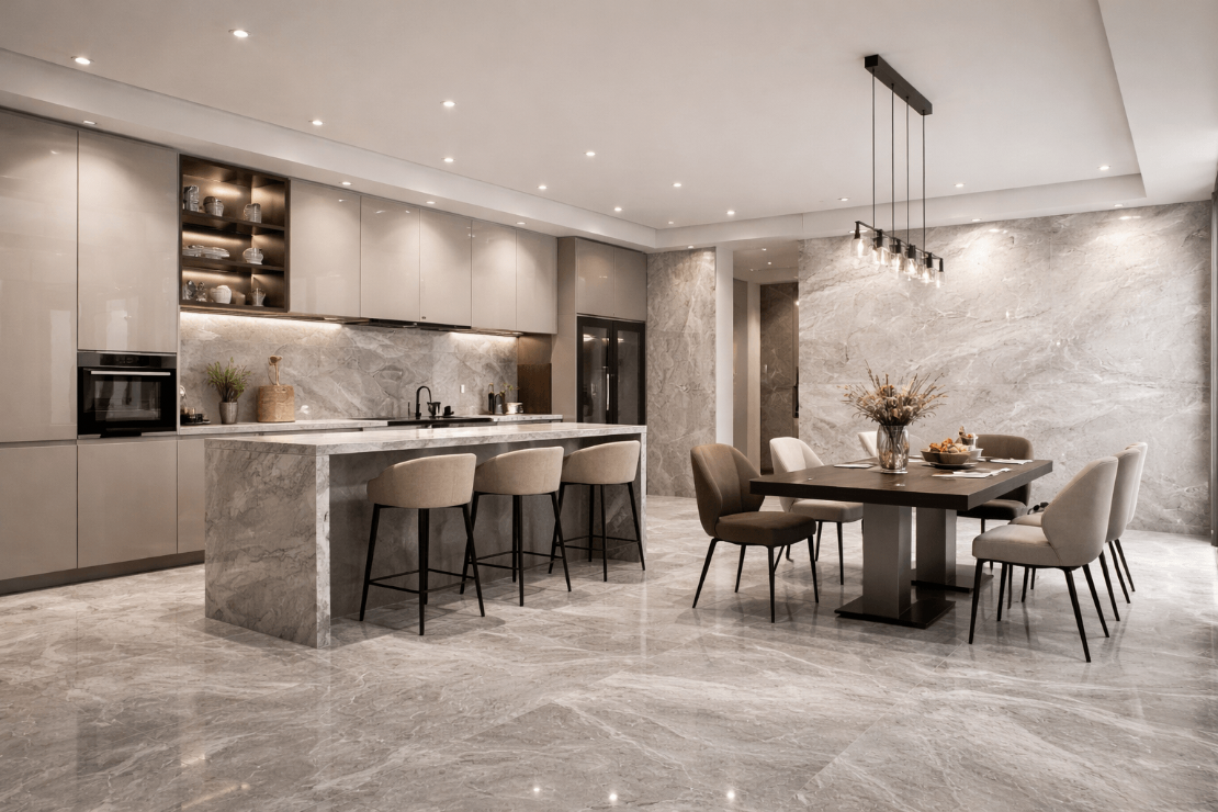 仿石材陶瓷大板磚有哪些優點？特色與室內設計應用一次看懂